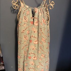 Forever21 light blue and orange halter dress